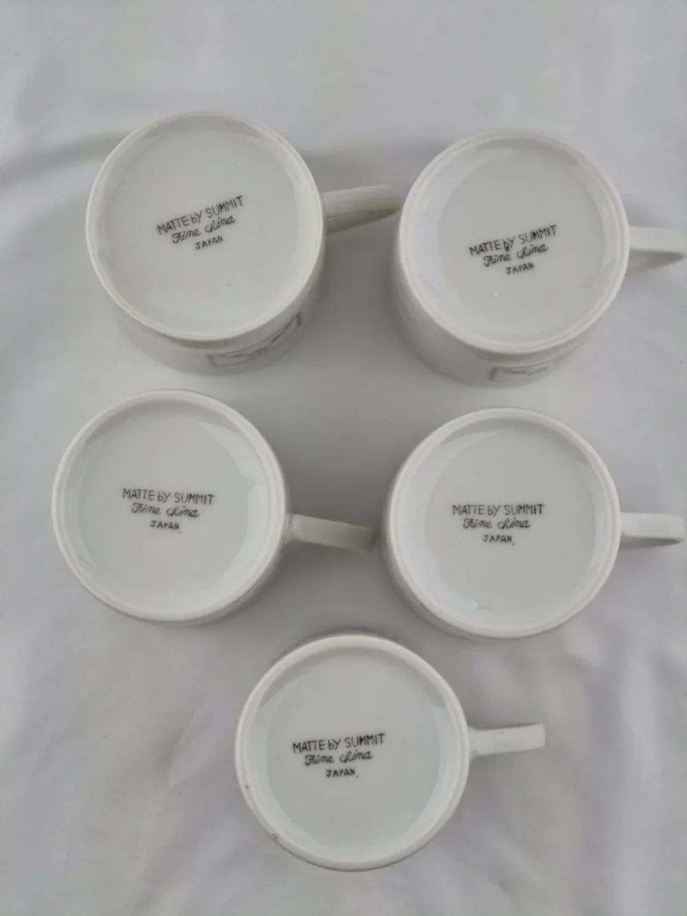MCM Matte By Summit Coffee Set 5 Mugs, Sugar & Creamer w Lid Avacado Green Birds